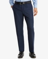 Tommy Hilfiger Men's Modern-fit Flex Stretch Black Tuxedo Pants In Navy Plaid