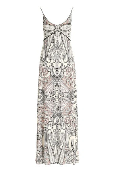 Etro Paisley-print Maxi Slip Dress In Ivory