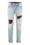 FOURTWOFOUR ON FAIRFAX DISTRESSED SLIM FIT JEANS,11411082