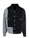 Heron Preston Contrast Panelled Denim Jacket In Black