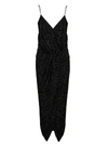 BALMAIN LONG DRESS WITH CHAIN AND STRASS,11410924