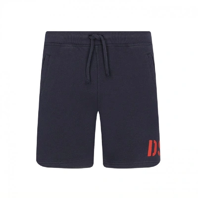 Dsquared2 Teen Logo-printed Track Shorts In Navy