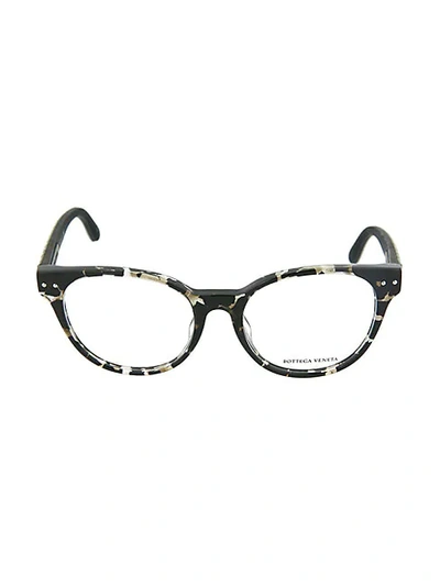 Bottega Veneta Core 52mm Oval Cat Eye Optical Glasses In Avana Grey