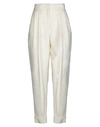 Casasola Woman Pants Beige Size 8 Virgin Wool, Silk, Linen