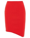 Mugler Knee Length Skirt In Red