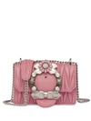Miu Miu Miu Lady Matelassé Shoulder Bag In Pink