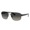 Ray Ban Rb3663 Sunglasses Black Frame Grey Lenses 60-17 In Black