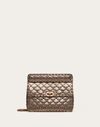 VALENTINO GARAVANI VALENTINO GARAVANI MEDIUM ROCKSTUD SPIKE BAG IN METALLIC NAPPA LEATHER