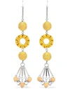 ELIZABETH COLE ELIZABETH COLE WOMAN EARRINGS YELLOW SIZE - METAL, TEXTILE FIBERS,50244039VG 1