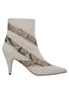 Gia Couture Ankle Boot In Light Grey