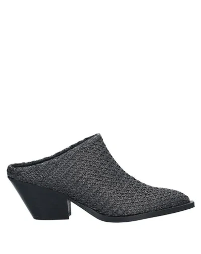 Makris Mules In Steel Grey