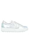 PHILIPPE MODEL PHILIPPE MODEL WOMAN SNEAKERS SILVER SIZE 7 SOFT LEATHER