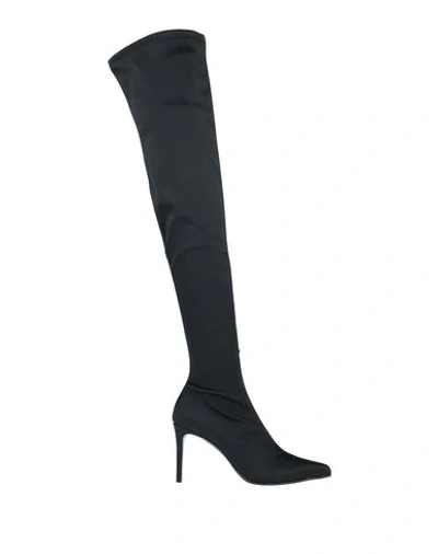 Aldo Castagna Knee Boots In Black