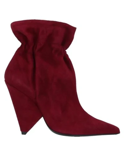 Aldo Castagna Ankle Boot In Maroon