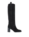 ANNA F ANNA F. WOMAN KNEE BOOTS BLACK SIZE 10 SOFT LEATHER,11901055DP 11
