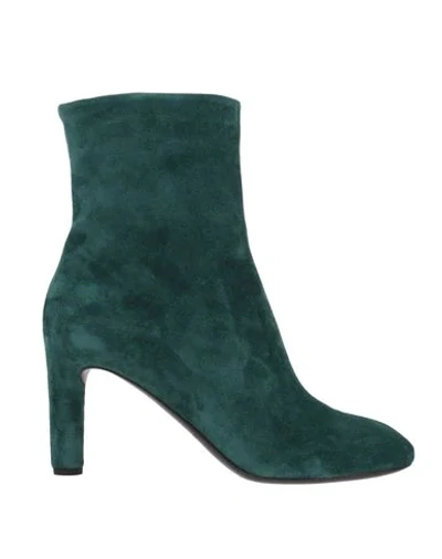 Del Carlo Ankle Boots In Emerald Green