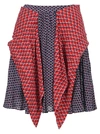 Kenzo Panelled Geometric-print Skirt In Multicolor