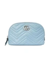 Gucci Women's Gg Marmont Large Cosmetic Case In Blue