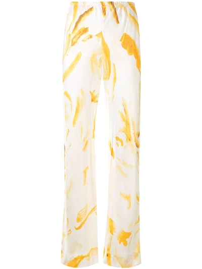 Cult Gaia Stacie Straight Trousers In Yellow