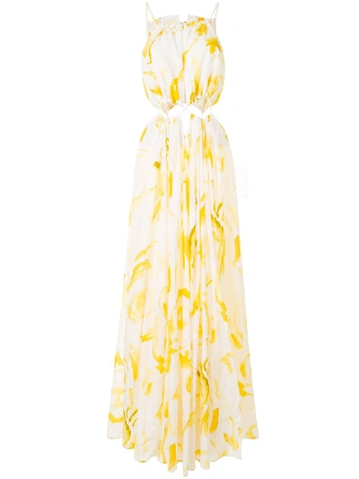 Cult Gaia Thera Cut-out Detail Dress In Yellow