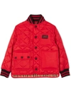BURBERRY DIAMOND QUILTED BUTTONED JACKET