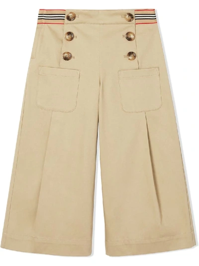 Burberry Kids' Little Girl's & Girl's Icon Stripe Trousers In Beige