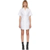 ALEXANDER WANG T ALEXANDERWANG.T WHITE CRISP POPLIN TWIST SHORT DRESS