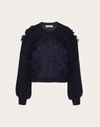 VALENTINO VALENTINO EMBROIDERED WOOL SWEATER