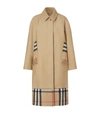 BURBERRY SCARF DETAIL COTTON GABARDINE CAR COAT,15367470