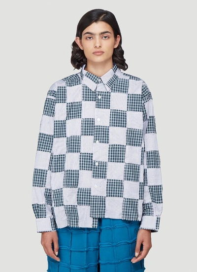 Martine Rose Late Night – Conscious Campaign 01 Patchwork Shirt In Blue