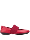 Camper Flat Slip-on Ballerina Shoes In Red