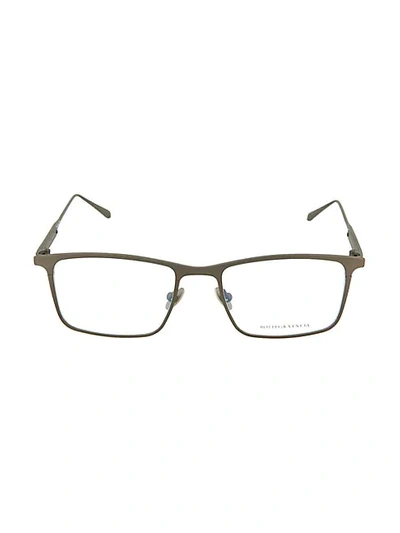 Bottega Veneta 53mm Rectangle Optical Glasses In Clear Grey