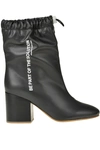 F_wd Printed Vegan Leather Ankle Boots In Black