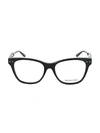 BOTTEGA VENETA NOVELTY 52MM SQUARE OPTICAL GLASSES,0400012767673