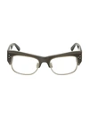 Linda Farrow 51mm Rectangle Optical Glasses In Mahogany Grey