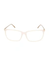 Linda Farrow 57mm Square Optical Glasses In Candy Floss