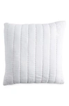 Dkny Pure Quilted Voile Decorative Pillow, 18 X 18 In White