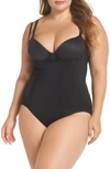 Spanxr Oncore Open Bust Panty Bodysuit In Very Black