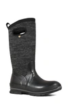 Bogs Crandall Tall Waterproof Boot In Black Multi Rubber