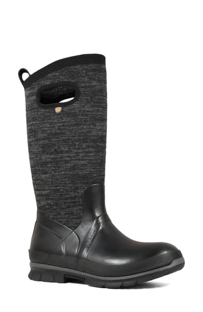 Bogs Crandall Tall Waterproof Boot In Black Multi Rubber
