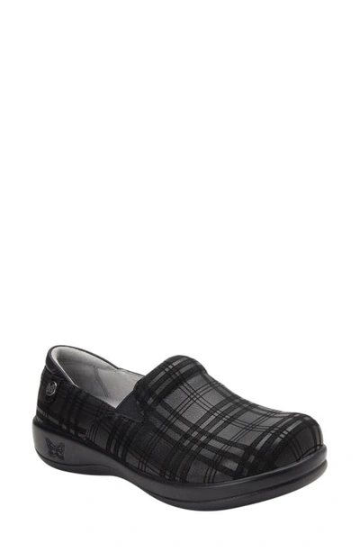 Alegria Keli Embossed Clog Loafer In Plaid To Meet You Leather