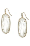 Kendra Scott Faceted Elle Drop Earrings In Gold/ Ivory Mop