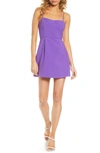 French Connection Whisper Light Sweetheart Minidress In Purple Opal