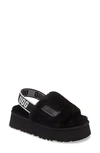 Ugg Black Disco Shearling Platform Sandals