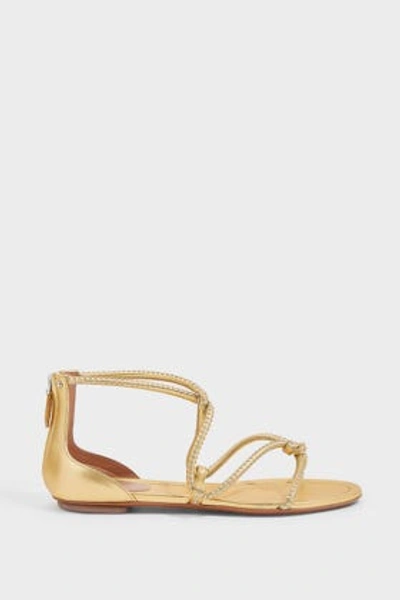 Alaïa Sandals In Yellow Gold