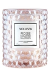 VOLUSPA ROSES ICON CLOCHE COVER CANDLE, 8.5 oz,5323