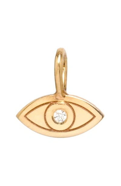Zoë Chicco Evil Eye Cahrm In Yellow Gold