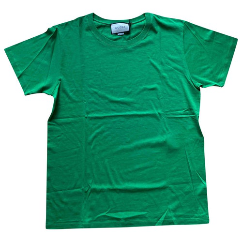 Pre-Owned Gucci Green Cotton T-shirts | ModeSens