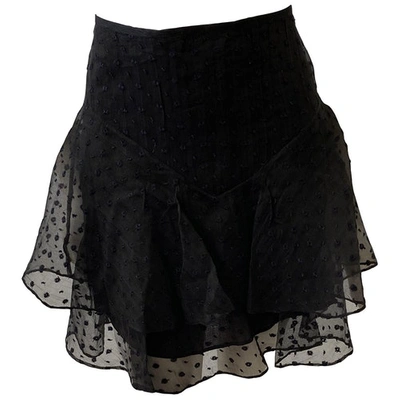 Pre-owned Isabel Marant Silk Mini Skirt In Black