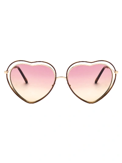 Chloé Sunglasses In Havana Rose/honey